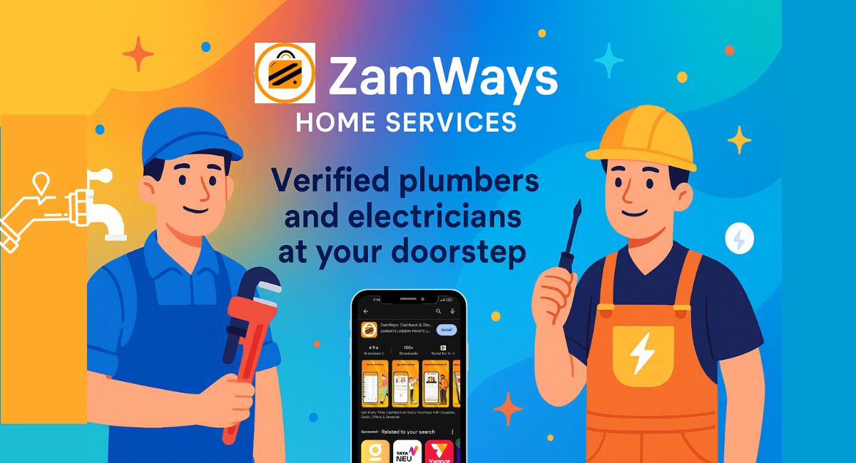 Need a Plumber or Electrician? ZamWays Home Services Is Just a Tap Away!